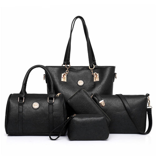 Kit Bolsa Luxo Feminina com 5 Peças